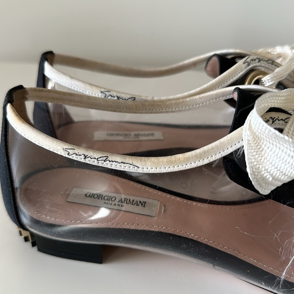 AUTHENTIC Giorgio Armani plexi Flats Size US6/ EU36 - Picture 9 of 11